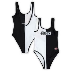 G-III 4HER BY CARL BANKS Women's G-III 4Her by Carl Banks Black/White San Francisco 49ers Last Stand One-Piece Swimsuit 