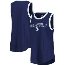 G-III 4HER BY CARL BANKS Women's G-III 4Her by Carl Banks Deep Sea Blue Seattle Kraken Strategy Tank Top