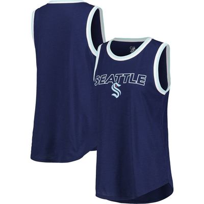 G-III 4HER BY CARL BANKS Women's G-III 4Her by Carl Banks Deep Sea Blue Seattle Kraken Strategy Tank Top