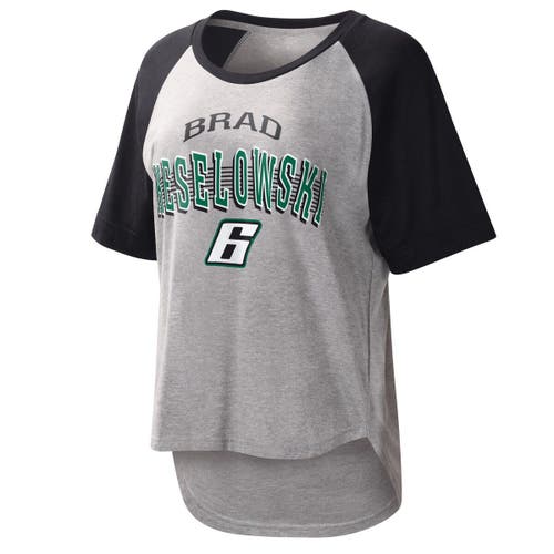 G-III 4HER BY CARL BANKS Women's G-III 4Her by Carl Banks Gray Brad Keselowski Slugger T-Shirt 