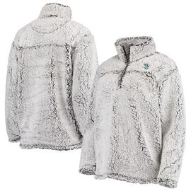 G-III 4HER BY CARL BANKS Women's G-III 4Her by Carl Banks Gray Seattle Kraken Sherpa Quarter-Zip Jacket 