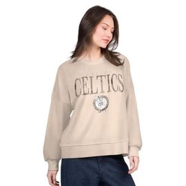 G-III 4HER BY CARL BANKS Women's G-III 4Her by Carl Banks Natural Boston Celtics Oversized Vet II Sweatshirt 