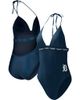 G-III 4HER BY CARL BANKS Women's G-III 4Her by Carl Banks Navy Detroit Tigers Full Count One-Piece Swimsuit  - 1