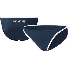 G-III 4HER BY CARL BANKS Women's G-III 4Her by Carl Banks Navy Michigan Wolverines Play Action Bikini Bottoms 