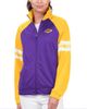 G-III 4HER BY CARL BANKS Women's G-III 4Her by Carl Banks Purple Los Angeles Lakers Main Player Raglan Rhinestone Full-Zip Track Jacket  - 1