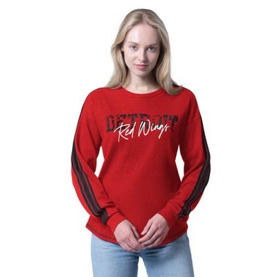 G-III 4HER BY CARL BANKS Women's G-III 4Her by Carl Banks Red Detroit Red Wings Advantage Thermal Long-Sleeve Tri-Blend T-Shirt 