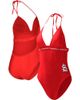 G-III 4HER BY CARL BANKS Women's G-III 4Her by Carl Banks Red St. Louis Cardinals Full Count One-Piece Swimsuit  - 1