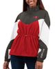 G-III 4HER BY CARL BANKS Women's G-III 4Her by Carl Banks Red/Pewter Tampa Bay Buccaneers Tie Breaker Lightweight Quarter-Zip Jacket  - 1