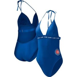 G-III 4HER BY CARL BANKS Women's G-III 4Her by Carl Banks Royal Chicago Cubs Full Count One-Piece Swimsuit 