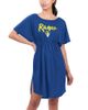G-III 4HER BY CARL BANKS Women's G-III 4Her by Carl Banks Royal Los Angeles Rams Versus Swim Cover-Up  - 1