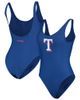 G-III 4HER BY CARL BANKS Women's G-III 4Her by Carl Banks Royal Texas Rangers Making Waves One-Piece Swimsuit  - 1