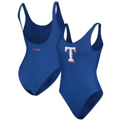 G-III 4HER BY CARL BANKS Women's G-III 4Her by Carl Banks Royal Texas Rangers Making Waves One-Piece Swimsuit 