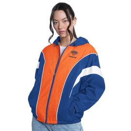 G-III 4HER BY CARL BANKS Women's G-III 4Her by Carl Banks Royal/Orange New York Knicks Quarterback Lightweight Oversized Full-Zip Jacket 