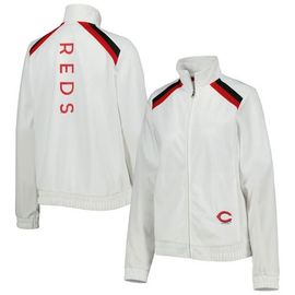G-III 4HER BY CARL BANKS Women's G-III 4Her by Carl Banks White Cincinnati Reds Red Flag Full-Zip Track Jacket 