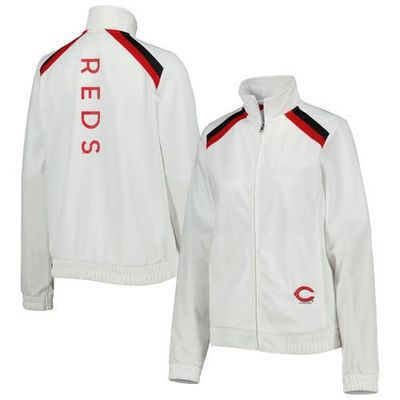 G-III 4HER BY CARL BANKS Women's G-III 4Her by Carl Banks White Cincinnati Reds Red Flag Full-Zip Track Jacket 