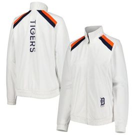 G-III 4HER BY CARL BANKS Women's G-III 4Her by Carl Banks White Detroit Tigers Red Flag Full-Zip Track Jacket 