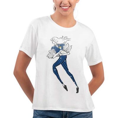 G-III 4HER BY CARL BANKS Women's G-III 4Her by Carl Banks White Los Angeles Rams Play The Ball T-Shirt 