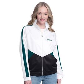 G-III 4HER BY CARL BANKS Women's G-III 4Her by Carl Banks White/Midnight Green Philadelphia Eagles Rally Rhinestone Full-Zip Track Jacket 