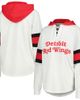 G-III 4HER BY CARL BANKS Women's G-III 4Her by Carl Banks White/Red Detroit Red Wings Goal Zone Long Sleeve Lace-Up Hoodie T-Shirt  - 1