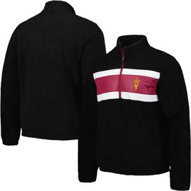 G-III SPORTS BY CARL BANKS Men's G-III Sports by Carl Banks Black Arizona State Sun Devils Pinch Runner Half-Zip Top 