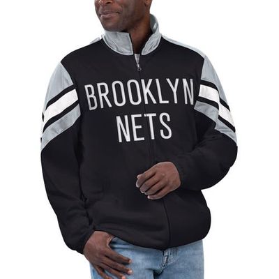 G-III SPORTS BY CARL BANKS Men's G-III Sports by Carl Banks Black Brooklyn Nets Game Ball Full-Zip Track Jacket 