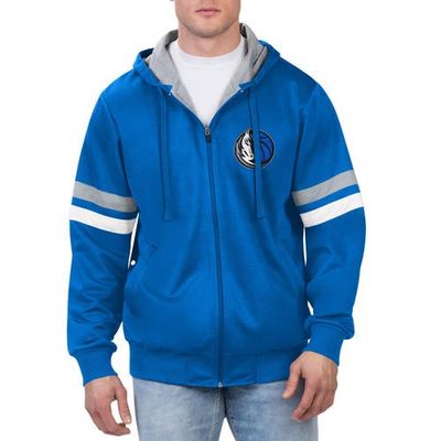 G-III SPORTS BY CARL BANKS Men's G-III Sports by Carl Banks Blue Dallas Mavericks Contender Full-Zip Hoodie Jacket 