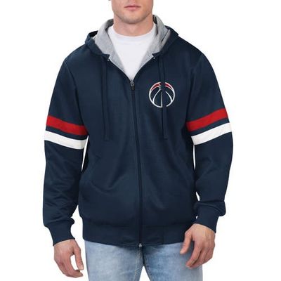 G-III SPORTS BY CARL BANKS Men's G-III Sports by Carl Banks Navy Washington Wizards Contender Full-Zip Hoodie Jacket 