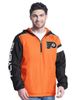 G-III SPORTS BY CARL BANKS Men's G-III Sports by Carl Banks Orange/Black Philadelphia Flyers Lateral Half-Zip Hoodie Jacket  - 1