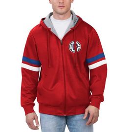 G-III SPORTS BY CARL BANKS Men's G-III Sports by Carl Banks Red LA Clippers Contender Full-Zip Hoodie Jacket 
