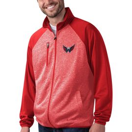 G-III SPORTS BY CARL BANKS Men's G-III Sports by Carl Banks Red Washington Capitals Runners Raglan Full-Zip Track Jacket 