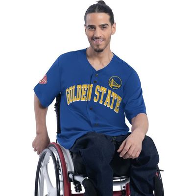 G-III SPORTS BY CARL BANKS Men's G-III Sports by Carl Banks Royal Golden State Warriors Adaptive Star Player Fashion Baseball Jersey 