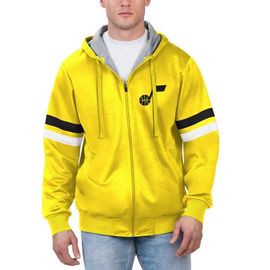 G-III SPORTS BY CARL BANKS Men's G-III Sports by Carl Banks Yellow Utah Jazz Contender Full-Zip Hoodie Jacket 