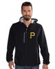 G-III SPORTS BY CARL BANKS Men's G-III Sports by Carl Banks Black Pittsburgh Pirates Double Play Hooded Lightweight Full-Zip Jacket  - 1