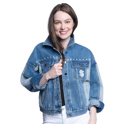 G-III SPORTS BY CARL BANKS Women's G-III Sports by Carl Banks Seattle Kraken Buzzer Beater Button-Up Denim Jacket