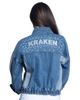 G-III SPORTS BY CARL BANKS Women's G-III Sports by Carl Banks Seattle Kraken Buzzer Beater Button-Up Denim Jacket - 4