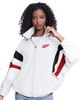G-III SPORTS BY CARL BANKS Women's G-III Sports by Carl Banks White Detroit Red Wings Game News Oversized Full-Zip Hoodie Jacket  - 1