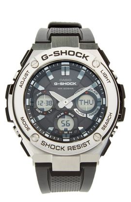 G-SHOCK G-Shock 'G-Steel' Ana-Digi Resin Strap Watch, 59mm x 52mm