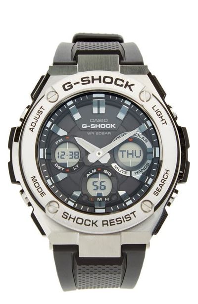 G-SHOCK G-Shock 'G-Steel' Ana-Digi Resin Strap Watch, 59mm x 52mm