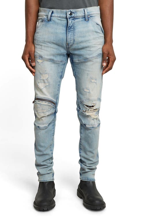 G-STAR G-STAR 5620 3D Zip Knee Ripped Skinny Jeans