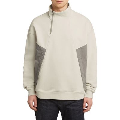 G-STAR G-STAR Asymmetric Colorblock Organic Cotton Half-Zip Sweatshirt