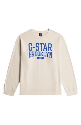 G-STAR G-STAR Colletiate Relaxed Fit Organic Cotton French Terry Crewneck Sweatshirt