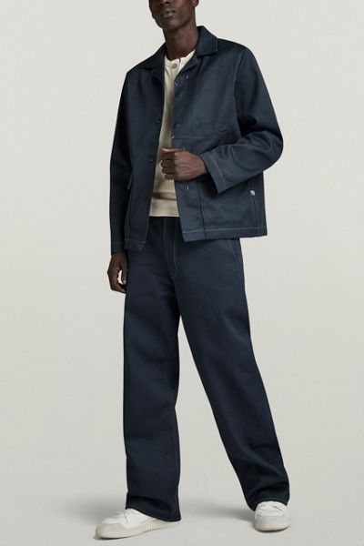 G-Star G-Star Marseille Blazer Jacket in Dark Blue, Men's at Urban Outfitters
