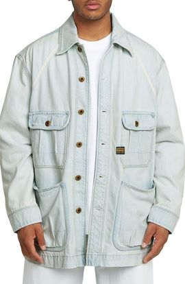G-STAR G-STAR Oversize Cotton Denim Chore Coat