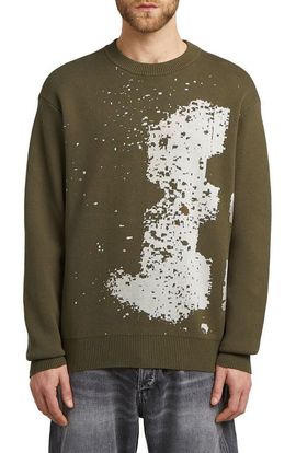 G-STAR G-STAR Sprayed 89 Relaxed Organic Cotton Crewneck Sweater