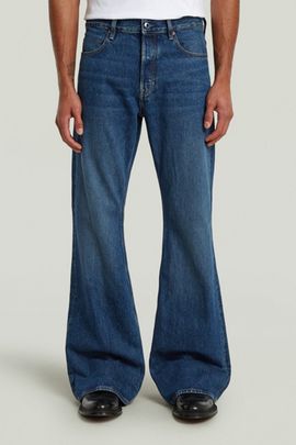 G-Star G-Star Triple A Ripped Flare Jeans in Dark Blue, Men's at Urban Outfitters