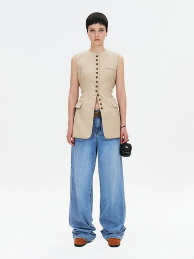 GABRIEL LEE Multi-button Detailed Tailored Vest Top