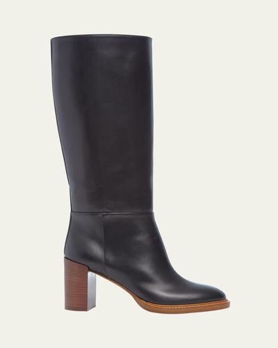 Gabriela Hearst 80mm Bocca Leather Knee-High Boots