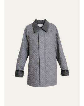 Gabriela Hearst Clarence Quilted Wool-Cashmere Barn Jacket
