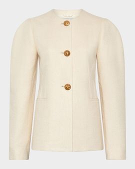 Gabriela Hearst Daelan Puff-Sleeve Jacket
