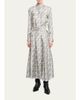 Gabriela Hearst Dugald Button-Front Pleated Silk Midi Skirt With Belt - 2